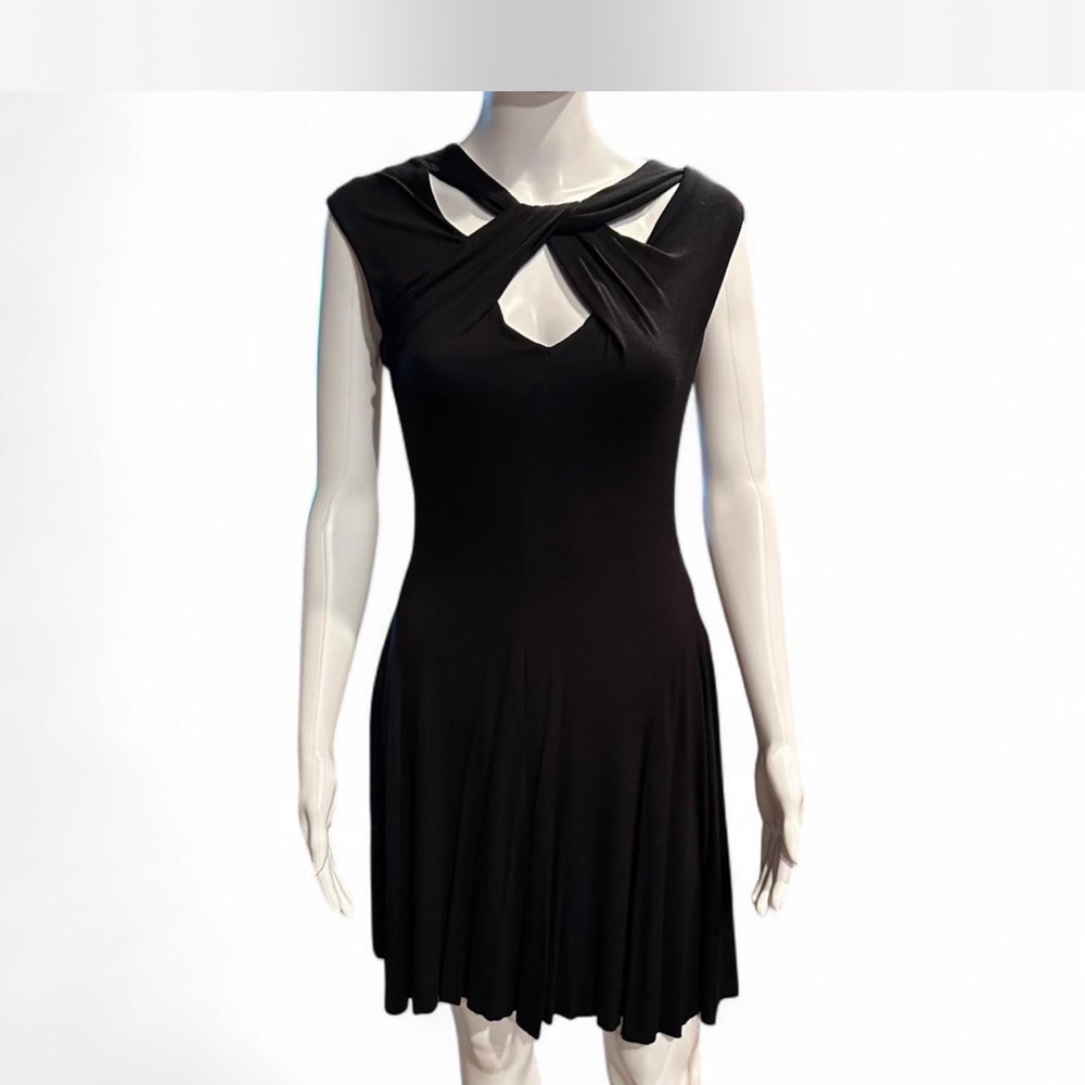 Bailey 44 Black Twist Neck Mini Dress